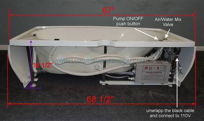 EMPIRESHOWER R67-36WSB-HD (HEAVY DUTY) STEAM SHOWER WITH WHIRLPOOL TUB AND BLUETOOTH AUDIO 67x36x84 - Image 7