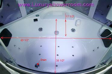 LuxuryShowerRoom L90S42WS-HD (HEAVY DUTY) Corner Steam Shower 60&quot; x 60&quot; x 90&quot; - Image 4