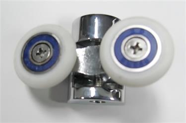 Shower Sliding Door Rollers, double wheel alloy casing set of 4 (for 1 door) 2W-4 - Image 2