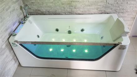 Luxury Whirlpool Bathtub  with air bubble, heater, waterfall, Bluetooth M1777 Waterfall - Image 3