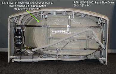 EMPIRESHOWER R67-36WSB-HD (HEAVY DUTY) STEAM SHOWER WITH WHIRLPOOL TUB AND BLUETOOTH AUDIO 67x36x84 - Image 4