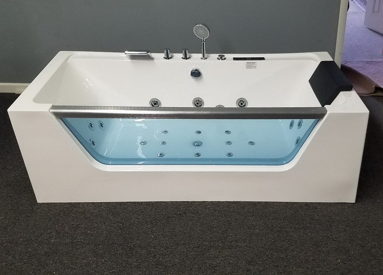 Luxury Whirlpool Bathtub  with air bubble, heater, waterfall, Bluetooth Waterfall, C-308 Free Shipping 48 US - Image 1