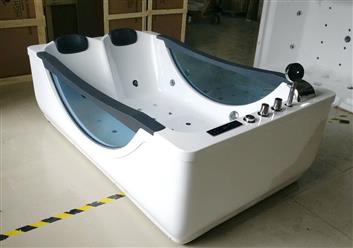 2 person Deluxe  Whirlpool Bathtub  with air bubble, heater, waterfall, Bluetooth L79W49-0046 Free Shipping - Image 3