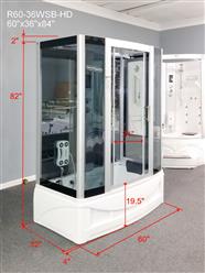 EMPIRESHOWER ER60-36WSB-HD б The Jackson (HEAVY DUTY) STEAM SHOWER WITH WHIRLPOOL TUB AND BLUETOOTH AUDIO 60x36x84 - Image 8