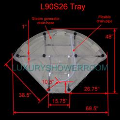 EMPIRESHOWER L90S26S-HD (HEAVY DUTY) STEAM SHOWER  48x48x85 - Image 3