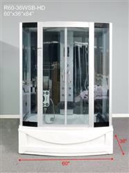 EMPIRESHOWER ER60-36WSB-HD б The Jackson (HEAVY DUTY) STEAM SHOWER WITH WHIRLPOOL TUB AND BLUETOOTH AUDIO 60x36x84 - Image 2