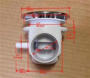 Shower Drain 1.5&quot; White, Free Shipping 48US - Image 3