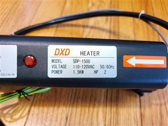 DXD SDP-1500 Inline  Heater , 1.5KW , 120V - Image 2